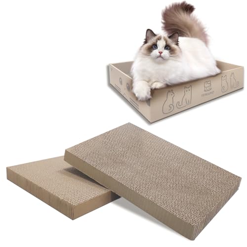 FEINIUPET Nachfüll-Kratzbrett, 2 Packungen Katzenkratzpad, doppelseitiges Design, Katzenkratzbrett für Katzen zum Spielen und Schlafen FEINIUPET Nachfüll-Kratzbrett, 2 Packungen Katzenkratzpad, doppelseitiges Design, Katzenkratzbrett für Katzen zum Spielen und Schlafen von FEINIUPET