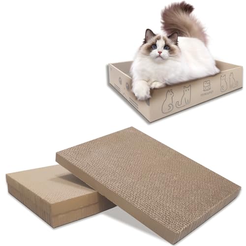 FEINIUPET Nachfüll-Kratzbrett, 3 Packungen Katzenkratzpad, doppelseitiges Design, Katzenkratzbrett für Katzen zum Spielen und Schlafen von FEINIUPET