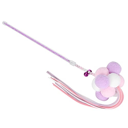 FEIP Cat Quaste Stick, Cat Ball Stick Cat Interaktives Spielzeug für Haustierkatze(Purple) von FEIP