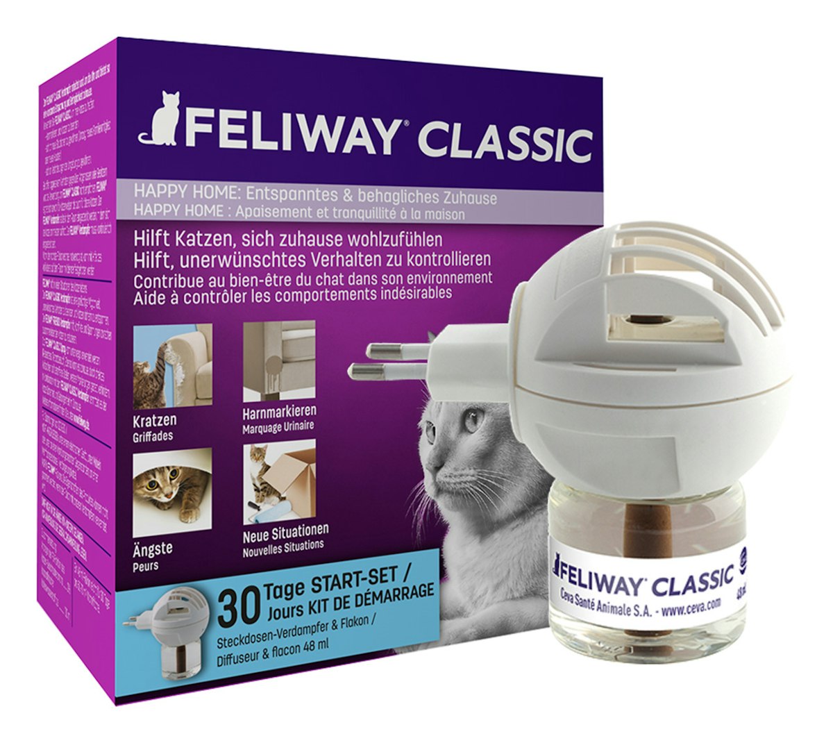 FELIWAY CLASSIC Start-Set (Verdampfer & Flakon 48 ml) von FELIWAY