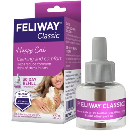 Feliway Classic Cat Calming Pheromon, 30 Tage Nachfüllpackung, 1 Packung von Feliway