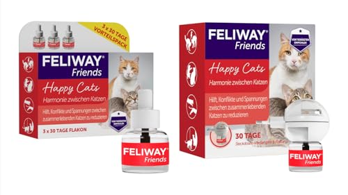 FELIWAY Friends | 120 Tage Wirkung Verdampfer für die Steckdose|Diffuser gegen Stress, für mehr Harmonie | von Tierärzten empfohlen, klinisch getestet FELIWAY Friends | 120 Tage Wirkung Verdampfer für die Steckdose|Diffuser gegen Stress, für mehr Harmonie | von Tierärzten empfohlen, klinisch getestet von FELIWAY
