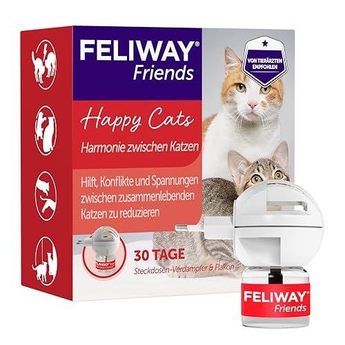 FELIWAY Friends 30 Tage Pheromon Verdampfer Start-Set, 48ml - Hilft Anzeichen von Stress bei Katzen und Kitten zu reduzieren, von Tierärzten empfohlen, klinisch getestet FELIWAY Friends 30 Tage Pheromon Verdampfer Start-Set, 48ml - Hilft Anzeichen von Stress bei Katzen und Kitten zu reduzieren, von Tierärzten empfohlen, klinisch getestet von FELIWAY