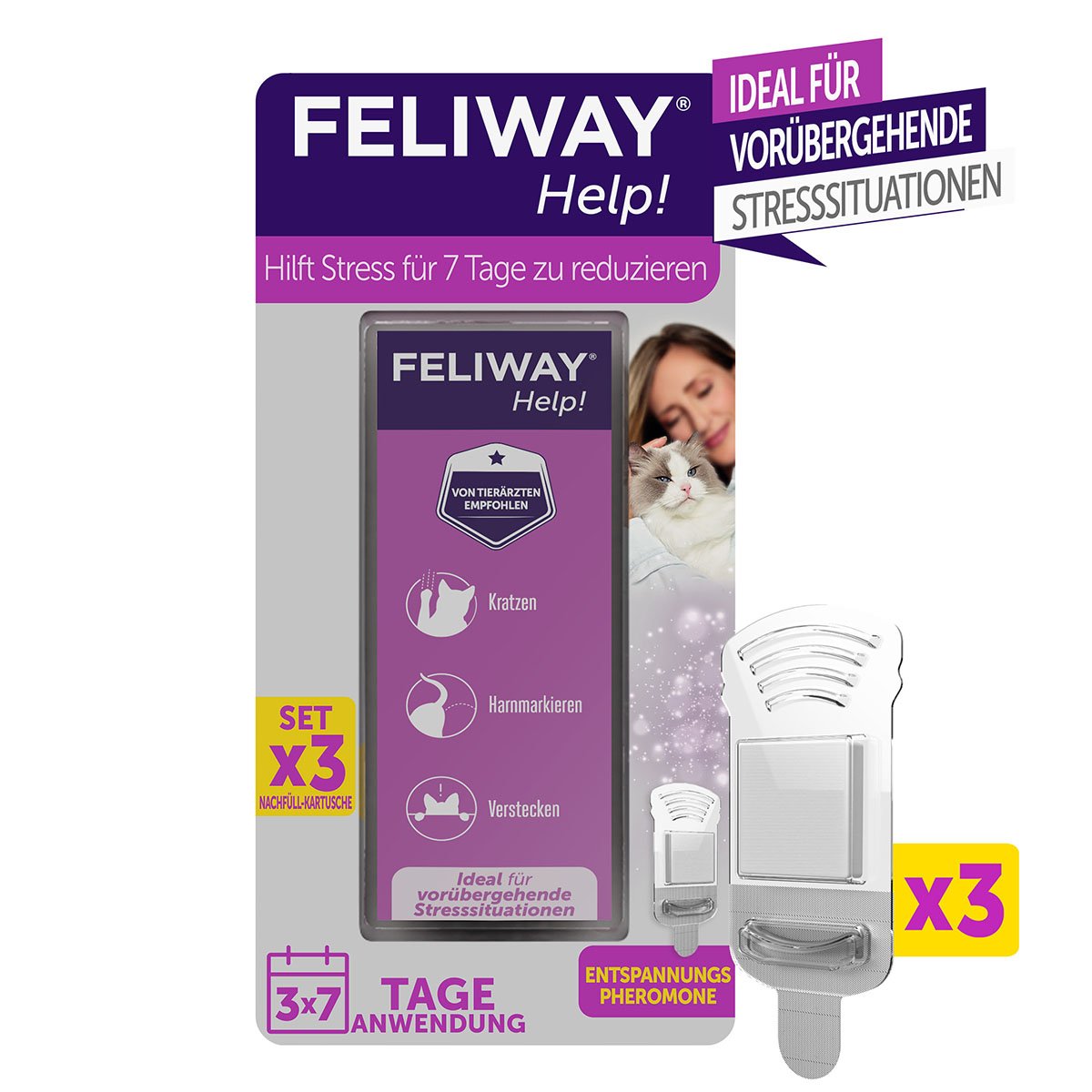 FELIWAY Help! Nachfüllset, mit 3 Pheromonkartuschen von FELIWAY
