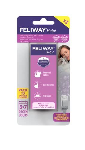 Feliway Help! - 3X 1 Cartridge - 3X 7 dagen geruststelling bij tijdelijke stressvolle situaties von FELIWAY