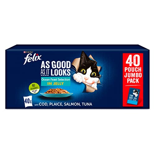 Nestle - Felix Pouch As Good As It Looks Ocean Feasts in Jelly 40 Pack - 100g - EU/UK von Felix