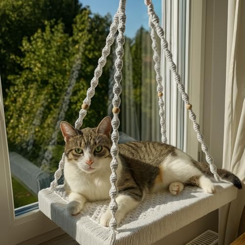 FELLBUDDY - Katzen Fensterliege Katzenbett Fenster - Fensterliege - Fensterbrett - Katze Hängematte - Katzen Bett FELLBUDDY - Katzen Fensterliege Katzenbett Fenster - Fensterliege - Fensterbrett - Katze Hängematte - Katzen Bett von FELLBUDDY