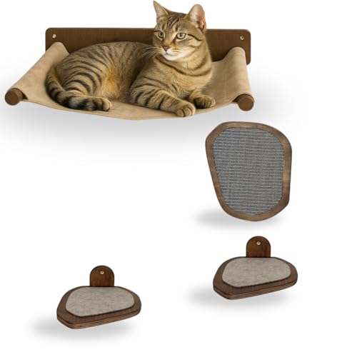 FELLBUDDY Kletterwand Katzen inkl. 2X Katzentreppe Wand + 1X Kratzbrett, Katzen Wandelemente, Katzenhängematte, Kletterwand Katze, Wandkratzbaum, Katzentreppe, Kratzbaum Wand FELLBUDDY Kletterwand Katzen inkl. 2X Katzentreppe Wand + 1X Kratzbrett, Katzen Wandelemente, Katzenhängematte, Kletterwand Katze, Wandkratzbaum, Katzentreppe, Kratzbaum Wand von FELLBUDDY
