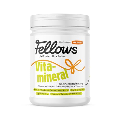 Fellows Vitamineral 600g – Mineralienkomplex für Hunde | Barf Complete Nahrungsergänzung mit Vitaminen & Mineralien | Natürliches Supplement für Barf-Fütterung & ausgewogene Ernährung von FELLOWS