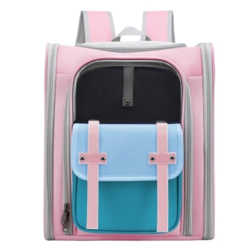 FENGJISUN Transporttasche Katze Hund Haustier-Tragetasche, Tragbar, Atmungsaktiv, Faltbar, Für Katzen Und Hunde, Ausgehende Outdoor-Reisen, Haustier-Katzen-Rucksack Hunderucksack(A) von FENGJISUN