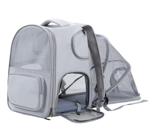 FENGJISUN Transporttasche Katze Hund Katzentrage-Rucksack, Erweiterbare Haustiertrage Für Kleine Hunde, Katzen, Welpen, Abnehmbares Polster Hunderucksack(B) von FENGJISUN