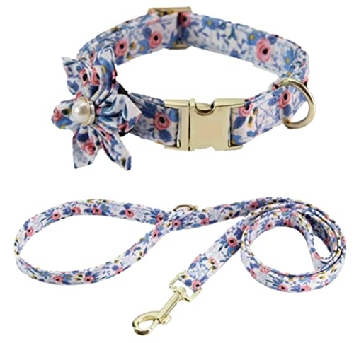Hundeleine, Halsband für Haustiere, weiches Hundehalsband, reflektierendes Hundehalsband, verstellbare Hundeleine, weich, Violett, 39-60 °C von FENGJISUN