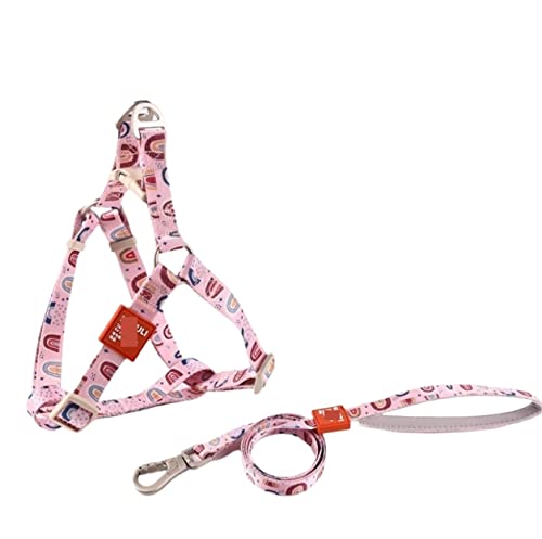 Hundeleine, Hundehalsband, Polyester, Gurtset, individuelle Brustleine für Haustiere, Zugleine, Sicherheitsgurt, weiche Hundeleine (Pink, 61- Hundeleine, Hundehalsband, Polyester, Gurtset, individuelle Brustleine für Haustiere, Zugleine, Sicherheitsgurt, weiche Hundeleine (Pink, 61- von FENGJISUN