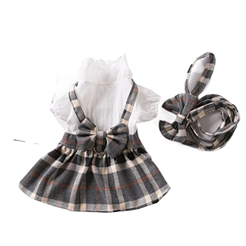 Hundeleine, Zubehör für Hundekleidung, Hundehalsband für kleine Haustiere, kariert, für mittelgroße Hunde, weiche Hundeleine (62 cm) von FENGJISUN