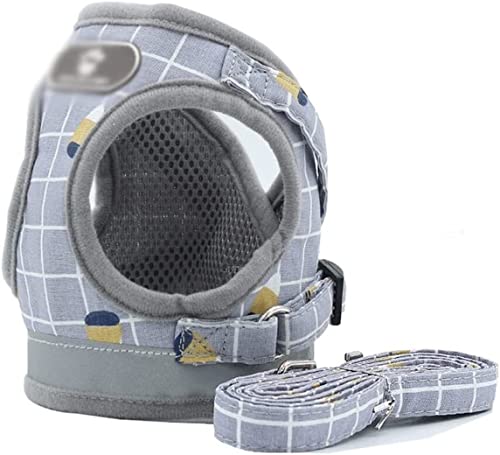 Hundeleine Hundeleine, Welpen Und Katzenhalsband, Atmungsaktive Gaze Weste, Verstellbare Weste Für Kleine Hunde, Gürtel Und Haustierbedarf Hundeleine Verstellbar(Blue,24-27cm) von FENGJISUN