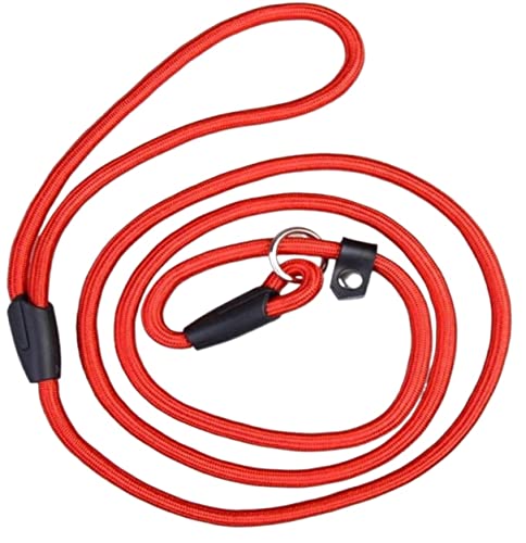 Hundeleine Hundeleine Seil Nylon Einstellbar Trainingsleine Hundeleine Hundeleine Seil Traktion Hundegeschirr Hundeleine Verstellbare(Rot,6MM*140CM) von FENGJISUN