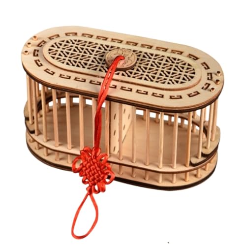 Reptilienzuchtbox Holzgrillenkäfig, Lebensraum, Insektenzuchtkasten, Doppelkammer Reptile Fütterungsbox von FENGJISUN