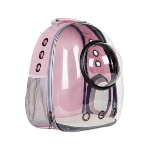 Transporttasche Katze Hund Bubble Cat Carrier Rucksack, Transparenter Haustier-Tragerucksack Für Kleine Welpen Und Hasen, Raumkapsel Hunderucksack(B) von FENGJISUN