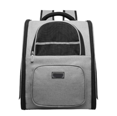 Transporttasche Katze Hund Katzenrucksack, Hundeträger, Rucksack, Faltbar, Für Reisen, Katzenrucksack Mit Atmungsaktivem Netz, Groß Hunderucksack(B) von FENGJISUN