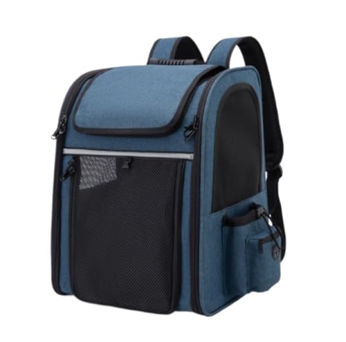 Transporttasche Katze Hund Katzentrage-Rucksäcke, Erweiterbarer Katzenrucksack Mit Atmungsaktivem Netz-Haustiertrage-Rucksack Für Haustiere Hunderucksack(B) von FENGJISUN