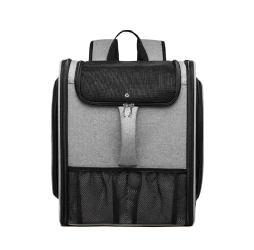 Transporttasche Katze Hund Rucksack, Faltbar, Katzentasche, Haustierrucksack, Hunde, Reisetasche, Paket, Atmungsaktive Tasche, Haustiertasche, Träger Hunderucksack(B) von FENGJISUN