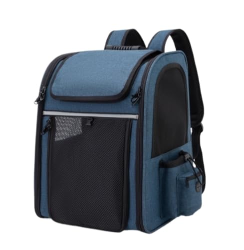 Transporttasche Katze Hund Zusammenklappbarer Hunderucksack, Katzenrucksackträger, Belüfteter Haustierträger Für Den Außenbereich Hunderucksack(Blue) von FENGJISUN