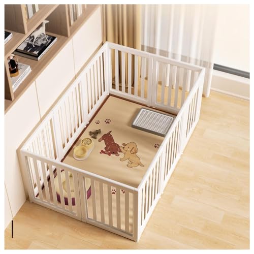 Laufstall für Hunde, Welpenauslauf, Hundelaufstall mit Tür, Wetterfest für Wohnung & Garten, Inkl. Saugnäpfe & Erdanker, Laufgitter Haustier，Für Outdoor, Indoor(60cm/23.6in,10 Pieces) von FENGZEQUAN