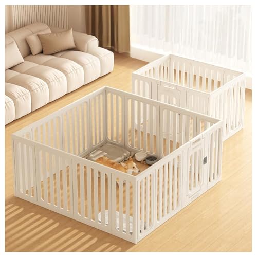 Welpenauslauf Paneelen,Welpenauslauf mit abschließbarer Tür，Welpenlaufstall， Für Outdoor, Indoor, Welpenlaufstall, Hundezaun, Welpenzaun, Laufstall Hund(60cm/23.6in,14 Pieces) von FENGZEQUAN