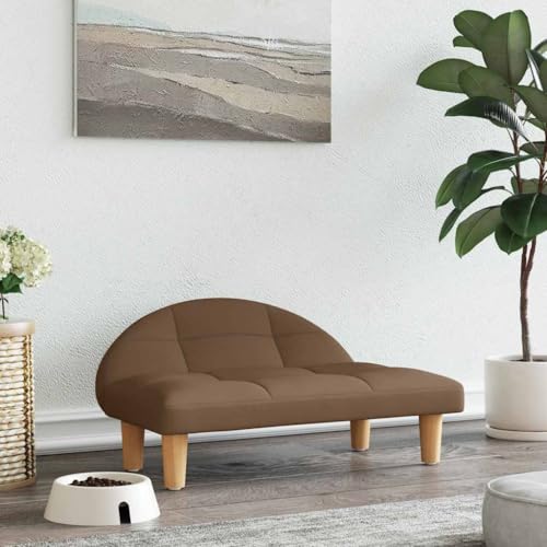 FENLAX Hundesofa Bequeme Haustierbett Hundecouch Welpenbett Haustiersofa Hundehütte für Große Mittelgroße Hunde Elegante Design Modernes und Elegantes Design Braun 70x52x30 cm von FENLAX