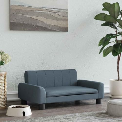 FENLAX Hundesofa Bequeme Haustierbett Hundecouch Welpenbett Haustiersofa Hundehütte für Große Mittelgroße Hunde Elegante Design Modernes und Elegantes Design Dunkelgrau 70x45x30 cm von FENLAX