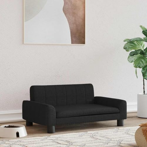 FENLAX Hundesofa Bequeme Haustierbett Hundecouch Welpenbett Haustiersofa Hundehütte für Große Mittelgroße Hunde Elegante Design Modernes und Elegantes Design Schwarz 70x45x30 cm von FENLAX