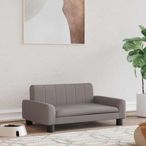 FENLAX Hundesofa Bequeme Haustierbett Hundecouch Welpenbett Haustiersofa Hundehütte für Große Mittelgroße Hunde Elegante Design Modernes und Elegantes Design Taupe 70x45x30 cm von FENLAX