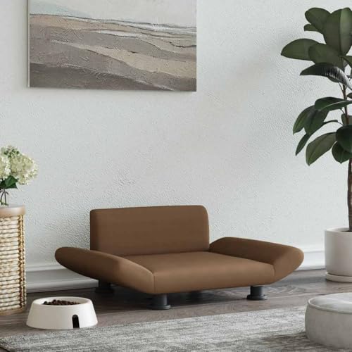 FENLAX Hundesofa Bequeme Haustierbett Welpenbett Hundecouch Haustiersofa Hundehütte für Große Mittelgroße Hunde Elegante Design Modernes und Elegantes Design Braun 70x45x28 cm von FENLAX