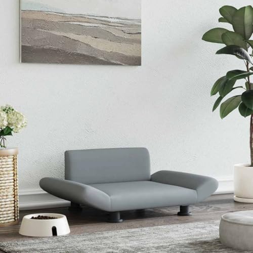FENLAX Hundesofa Bequeme Haustierbett Welpenbett Hundecouch Haustiersofa Hundehütte für Große Mittelgroße Hunde Elegante Design Modernes und Elegantes Design Hellgrau 70x45x28 cm von FENLAX