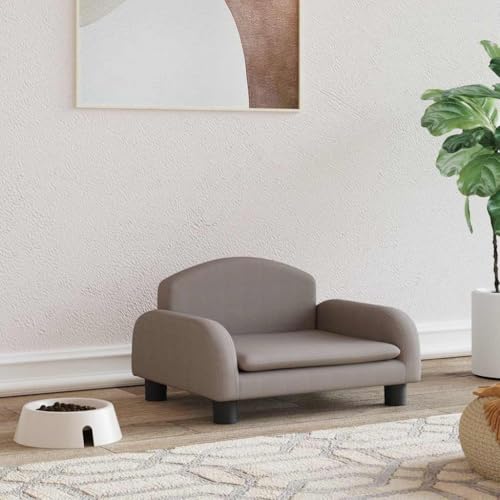 FENLAX Hundesofa Bequeme Haustierbett Welpenbett Hundecouch Haustiersofa Hundehütte für Große Mittelgroße Hunde Elegante Design Modernes und Elegantes Design Taupe 50x40x30 cm von FENLAX