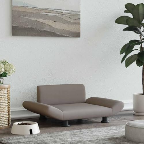 FENLAX Hundesofa Bequeme Haustierbett Welpenbett Hundecouch Haustiersofa Hundehütte für Große Mittelgroße Hunde Elegante Design Modernes und Elegantes Design Taupe 70x45x28 cm von FENLAX