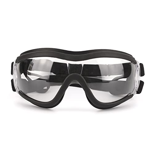 Hundebrille für kleine Hunde, UV-Schutz, wasserdicht, winddicht, transparent, verstellbar, Haustierbrille für große Hunde von FENOHREFE