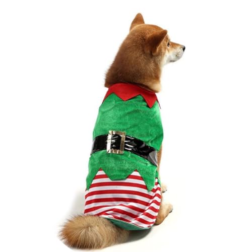Hundeweste Kleidung Weihnachtskostüm für kleine bis große Hunde + Grüne Elfenkleidung und grüne Elfenbekleidung Hund Cosplay Halloween von FENOHREFE