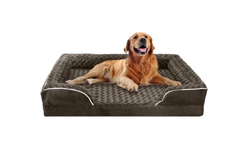 FERPOSH Orthopädisches Hundebett für große Hunde, Sofa, groß, mittel, klein, stützende Eierkiste, Schaumstoff, Haustier-Couch-Bett mit abnehmbarem waschbarem Bezug FERPOSH Orthopädisches Hundebett für große Hunde, Sofa, groß, mittel, klein, stützende Eierkiste, Schaumstoff, Haustier-Couch-Bett mit abnehmbarem waschbarem Bezug von FERPOSH