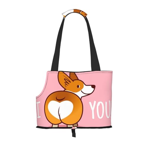 Faltbare Katzentragetasche, Hundetragetasche, wasserdichte faltbare Haustier-Tragetasche für kleine Hunde, atmungsaktive Reisetasche mit Sicherheitshaken und Sichtfenster (34 x 36 x 15,5 cm) von FEYUNYAN