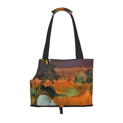Faltbare Katzentragetasche für Hunde, Happy-Halloween, Haustier-Tragetasche, wasserdicht, zusammenklappbar, Haustier-Tragetasche für kleine Hunde, atmungsaktive Reisetasche mit Sicherheitshaken und Faltbare Katzentragetasche für Hunde, Happy-Halloween, Haustier-Tragetasche, wasserdicht, zusammenklappbar, Haustier-Tragetasche für kleine Hunde, atmungsaktive Reisetasche mit Sicherheitshaken und von FEYUNYAN