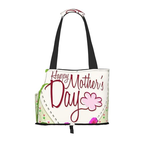 Faltbare Katzentragetasche für Hunde, Happy Mother's Day Haustier-Tragetasche, wasserdicht, zusammenklappbar, Haustier-Tragetasche für kleine Hunde, atmungsaktive Reisetasche mit Sicherheitshaken und Faltbare Katzentragetasche für Hunde, Happy Mother's Day Haustier-Tragetasche, wasserdicht, zusammenklappbar, Haustier-Tragetasche für kleine Hunde, atmungsaktive Reisetasche mit Sicherheitshaken und von FEYUNYAN