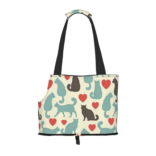 Faltbare Katzentragetasche für Hunde, Happy Walking Kitty Haustier-Tragetasche, wasserdicht, zusammenklappbar, Haustier-Tragetasche für kleine Hunde, atmungsaktive Reisetasche mit Sicherheitshaken und Faltbare Katzentragetasche für Hunde, Happy Walking Kitty Haustier-Tragetasche, wasserdicht, zusammenklappbar, Haustier-Tragetasche für kleine Hunde, atmungsaktive Reisetasche mit Sicherheitshaken und von FEYUNYAN