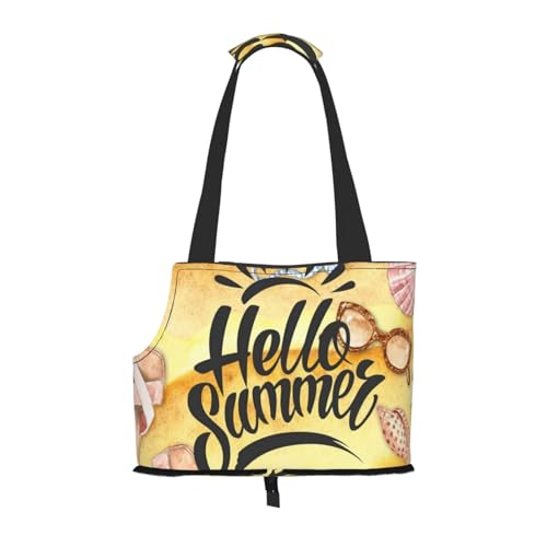 Faltbare Katzentragetasche für Hunde, Hello Summer Haustier-Tragetasche, wasserdicht, zusammenklappbar, für kleine Hunde, atmungsaktive Reisetasche mit Sicherheitshaken und Sichtfenster (34 x 36 x Faltbare Katzentragetasche für Hunde, Hello Summer Haustier-Tragetasche, wasserdicht, zusammenklappbar, für kleine Hunde, atmungsaktive Reisetasche mit Sicherheitshaken und Sichtfenster (34 x 36 x von FEYUNYAN