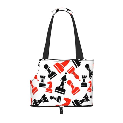 Faltbare Katzentragetasche für Hunde, Schachmuster, Haustier-Tragetasche, wasserdicht, zusammenklappbar, für kleine Hunde, atmungsaktive Reisetasche mit Sicherheitshaken und Sichtfenster (34 x 36 x Faltbare Katzentragetasche für Hunde, Schachmuster, Haustier-Tragetasche, wasserdicht, zusammenklappbar, für kleine Hunde, atmungsaktive Reisetasche mit Sicherheitshaken und Sichtfenster (34 x 36 x von FEYUNYAN