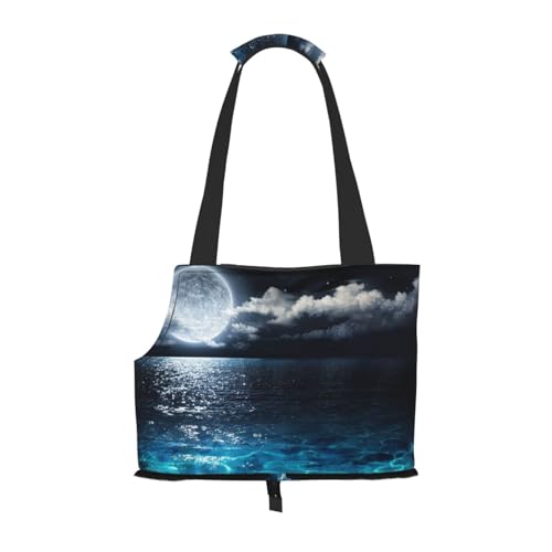 Faltbare Katzentragetasche für Hunde, Vollmond-Nebelwolken, Haustier-Tragetasche, wasserdicht, zusammenklappbar, für kleine Hunde, atmungsaktive Reisetasche mit Sicherheitshaken und Sichtfenster (34 x Faltbare Katzentragetasche für Hunde, Vollmond-Nebelwolken, Haustier-Tragetasche, wasserdicht, zusammenklappbar, für kleine Hunde, atmungsaktive Reisetasche mit Sicherheitshaken und Sichtfenster (34 x von FEYUNYAN
