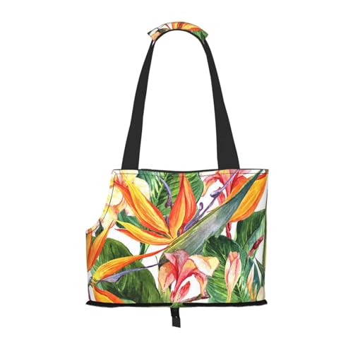 Faltbare Katzentragetasche für Hunde, bunte Blumen, Haustier-Tragetasche, wasserdicht, zusammenklappbar, für kleine Hunde, atmungsaktive Reisetasche mit Sicherheitshaken und Sichtfenster (34 x 36 x Faltbare Katzentragetasche für Hunde, bunte Blumen, Haustier-Tragetasche, wasserdicht, zusammenklappbar, für kleine Hunde, atmungsaktive Reisetasche mit Sicherheitshaken und Sichtfenster (34 x 36 x von FEYUNYAN