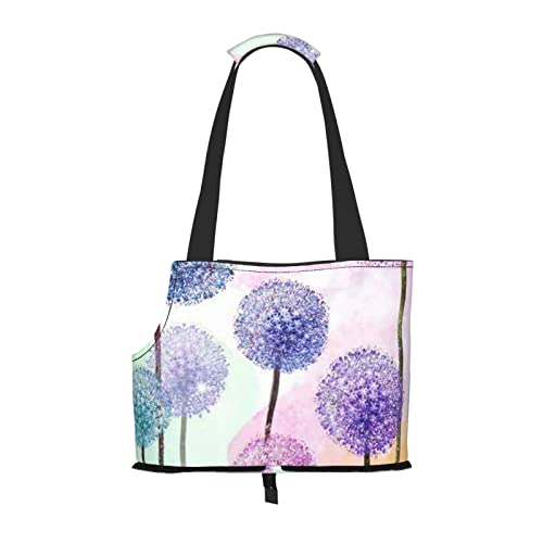 Faltbare Katzentragetasche für Hunde, bunte Blumen, violette Schmetterlinge, Haustier-Tragetasche, wasserdicht, zusammenklappbar, Haustier-Tragetasche für kleine Hunde, atmungsaktive Reisetasche mit Faltbare Katzentragetasche für Hunde, bunte Blumen, violette Schmetterlinge, Haustier-Tragetasche, wasserdicht, zusammenklappbar, Haustier-Tragetasche für kleine Hunde, atmungsaktive Reisetasche mit von FEYUNYAN