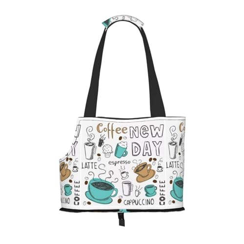 Faltbare Katzentragetasche für Hunde, köstliche Kaffee-Haustier-Tragetasche, wasserdicht, zusammenklappbar, Haustier-Tragetasche für kleine Hunde, atmungsaktive Reisetasche mit Sicherheitshaken und Faltbare Katzentragetasche für Hunde, köstliche Kaffee-Haustier-Tragetasche, wasserdicht, zusammenklappbar, Haustier-Tragetasche für kleine Hunde, atmungsaktive Reisetasche mit Sicherheitshaken und von FEYUNYAN