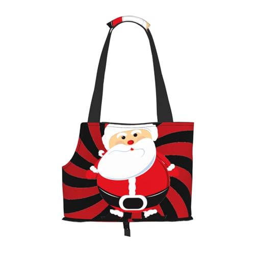 Faltbare Katzentragetasche für Hunde, niedlicher Weihnachtsmann, Haustier-Tragetasche, wasserdicht, zusammenklappbar, für kleine Hunde, atmungsaktive Reisetasche mit Sicherheitshaken und Sichtfenster Faltbare Katzentragetasche für Hunde, niedlicher Weihnachtsmann, Haustier-Tragetasche, wasserdicht, zusammenklappbar, für kleine Hunde, atmungsaktive Reisetasche mit Sicherheitshaken und Sichtfenster von FEYUNYAN